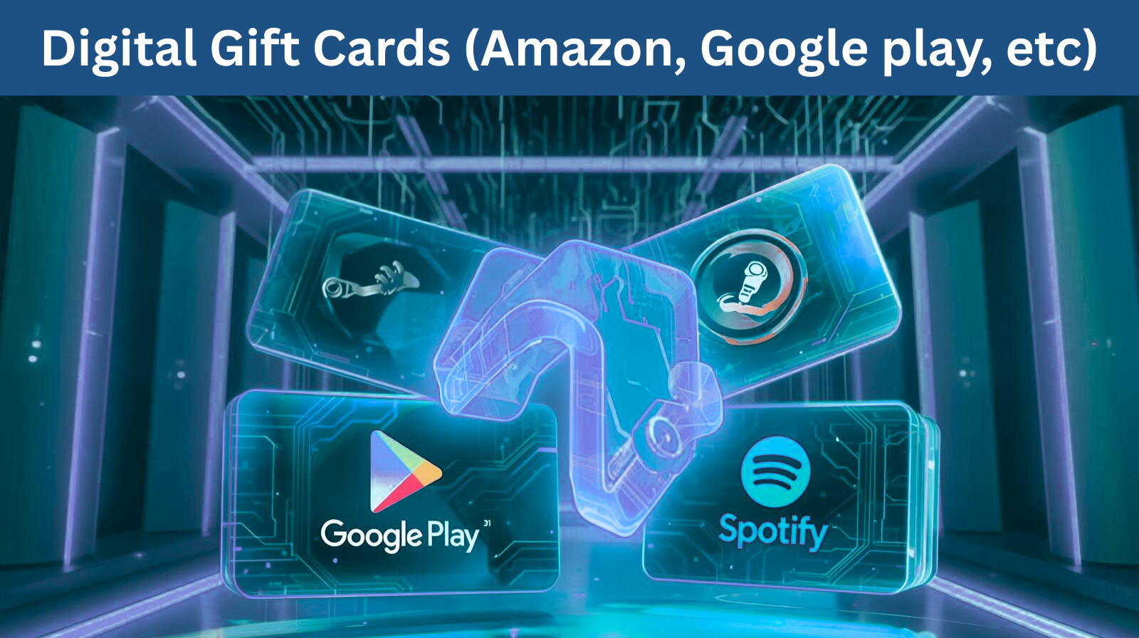 Digital Gift Cards (Amazon, Google play, etc)
